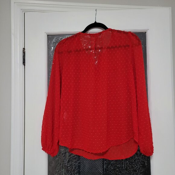 Sheer Banana Republic Red Dot Blouse - Picture 3 of 3